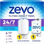 Zevo Flying Insect Trap & Cartridge |  Plug-in Fly Trap | Indoor Bug Catcher | Mess-Free |  UV & Blue Light Technology