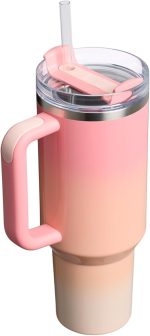 STANLEY Quencher H2.0 Tumbler with Handle and Straw 40 oz | FlowState 3-Position Lid | Insulated Stainless Steel Cup | BPA-Free | Pink Mesa Sunset - Image 6