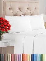 Luxury Queen Sheet Set – Soft, Cooling & Wrinkle-Free – 4-Piece White Bedding - Image 3