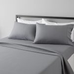 Super Soft Microfiber Sheet Set – 4-Piece Wrinkle-Free Bedding with 14” Deep Pockets – Amazon Basics, Full Size, Dark Gray