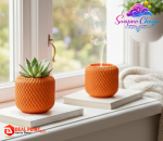 Diamond Texture Gypsum Vase - Image 6